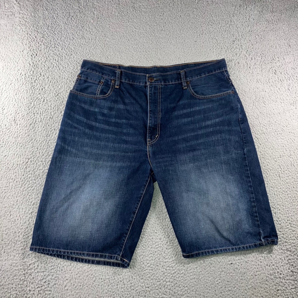 Levi 569 Loose Straight Denim Shorts Mens 40 Blue Jorts Skater Y2K Baggy Casual